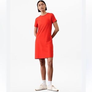 NWT large Athleta Essential Tee Dress in Red